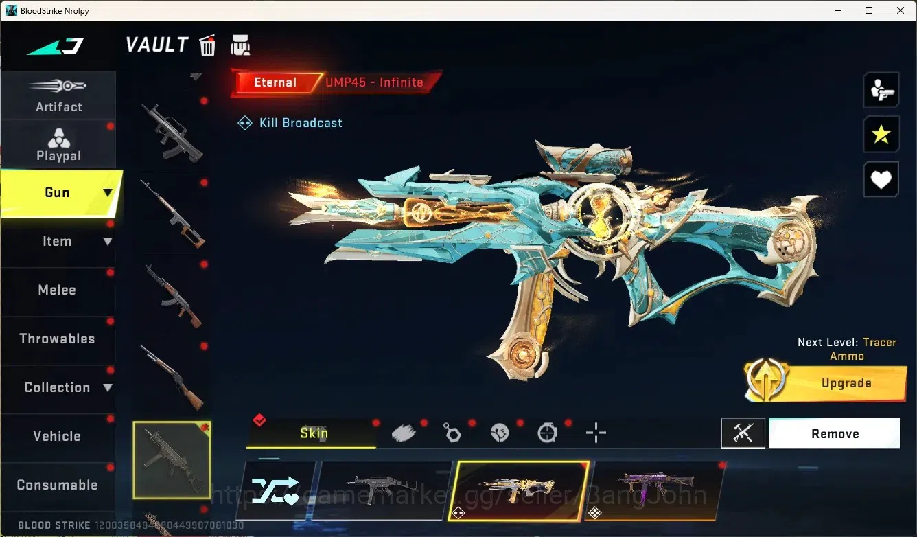 Blood Strike Accounts Others ASIA |1 Eternal Gun:UMP45-Infinite|3 Collab Gun|2 Limited Gun|8 Ultra Gun|Legendary 15