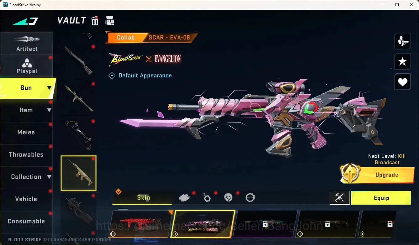 Blood Strike Accounts Others ASIA |1 Eternal Gun:UMP45-Infinite|3 Collab Gun|2 Limited Gun|8 Ultra Gun|Legendary 7