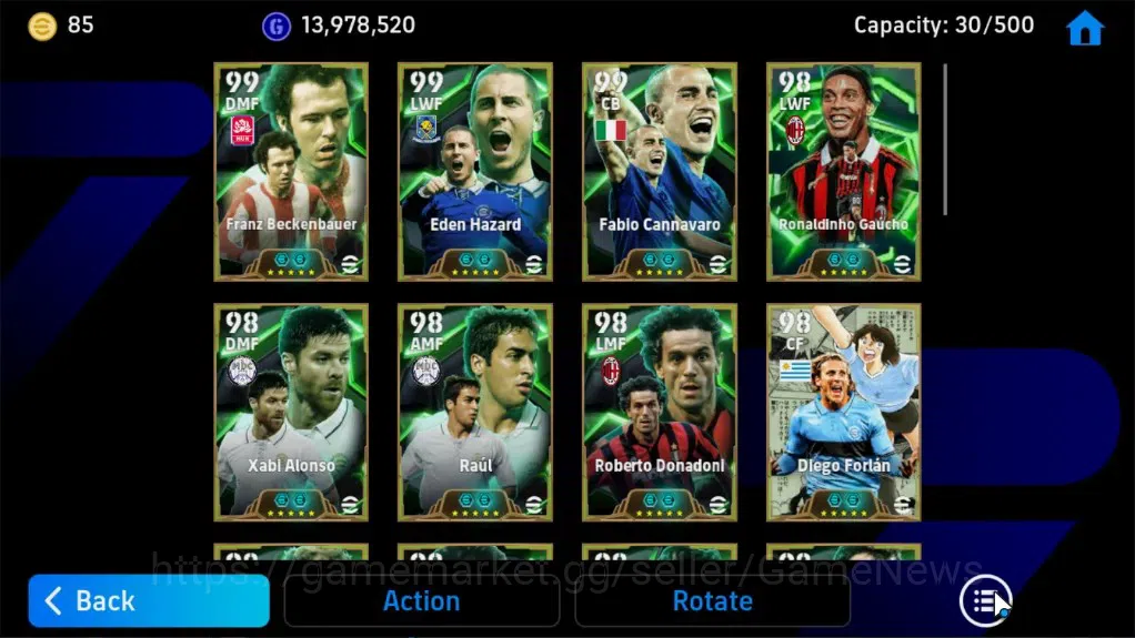 eFootball Accounts Legends & Iconic Players roid|22 Epic Franz Beckenbauer,Ronaldinho,Eden Hazard,Fabio Cannavaro,Xabi 5