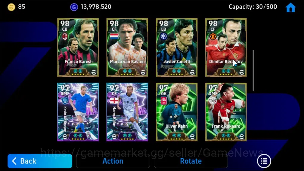eFootball Accounts Legends & Iconic Players roid|22 Epic Franz Beckenbauer,Ronaldinho,Eden Hazard,Fabio Cannavaro,Xabi 6