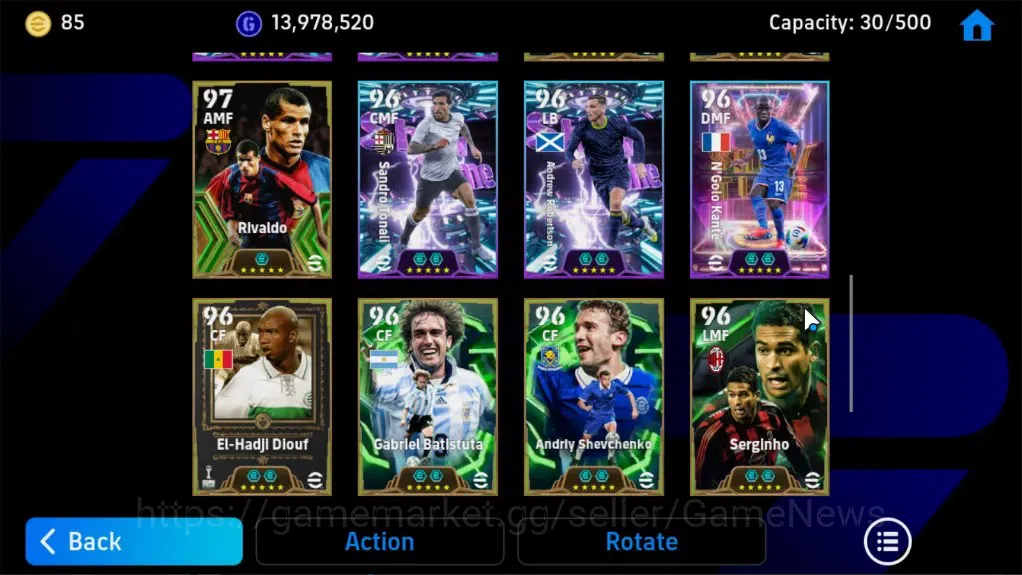eFootball Accounts Legends & Iconic Players roid|22 Epic Franz Beckenbauer,Ronaldinho,Eden Hazard,Fabio Cannavaro,Xabi 7