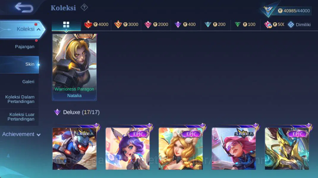 Mobile Legends: Bang Bang Accounts hero 114, skin 195 | KOF karina, saber freya, CC n image 4