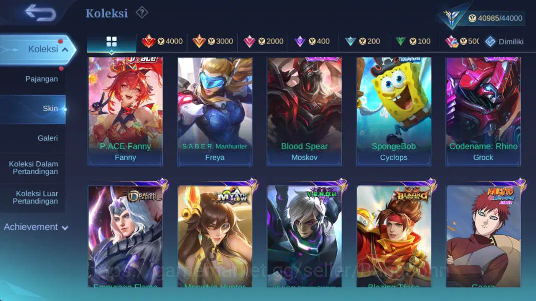 Mobile Legends: Bang Bang Accounts hero 114, skin 195 | KOF karina, saber freya, CC n image 5