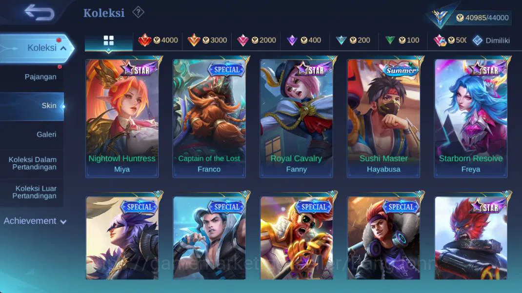 Mobile Legends: Bang Bang Accounts hero 114, skin 195 | KOF karina, saber freya, CC n image 7