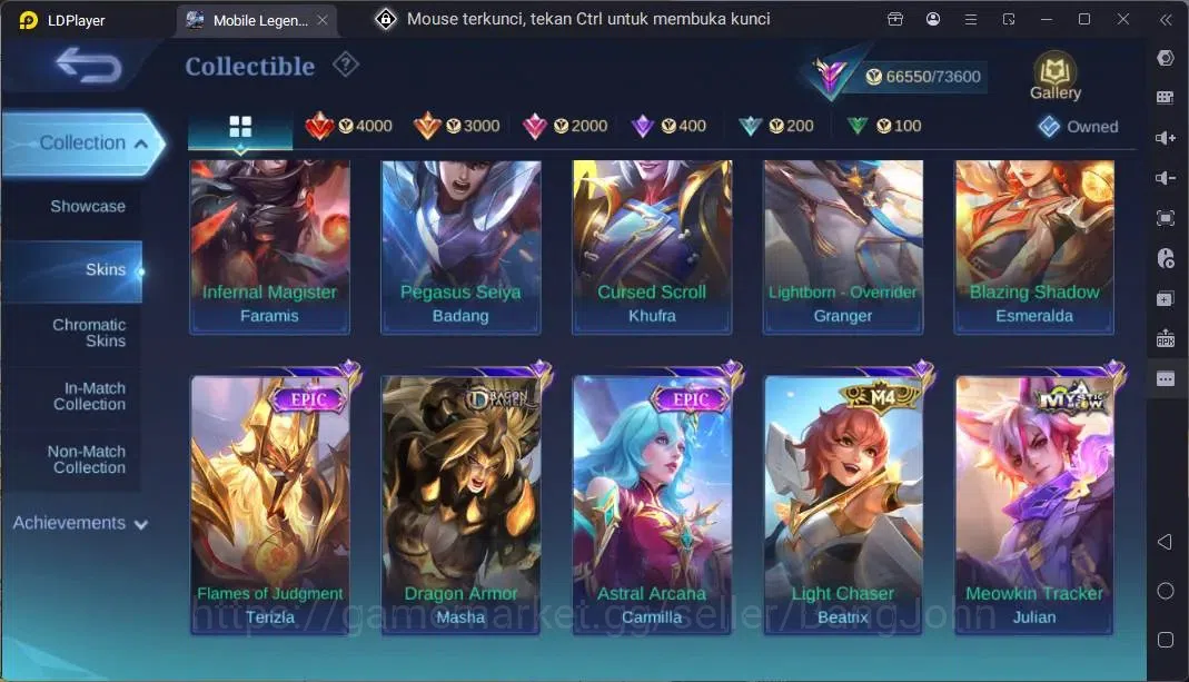 Mobile Legends: Bang Bang Accounts Global |Hero 118|Skin 292|Renowned|Prime Beatrix|K image 14