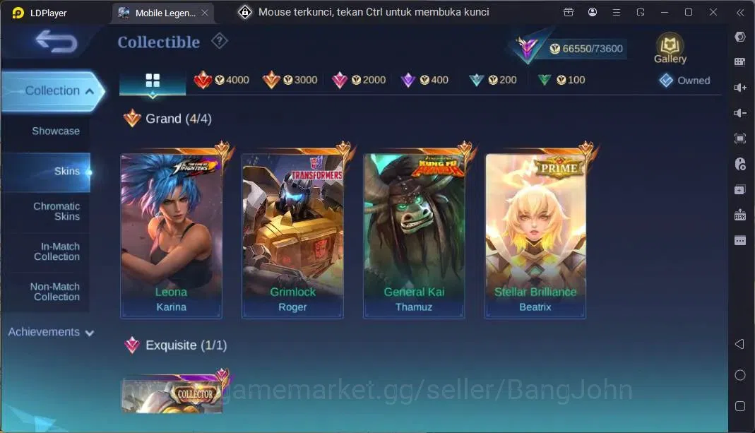 Mobile Legends: Bang Bang Accounts Global |Hero 118|Skin 292|Renowned|Prime Beatrix|K image 7