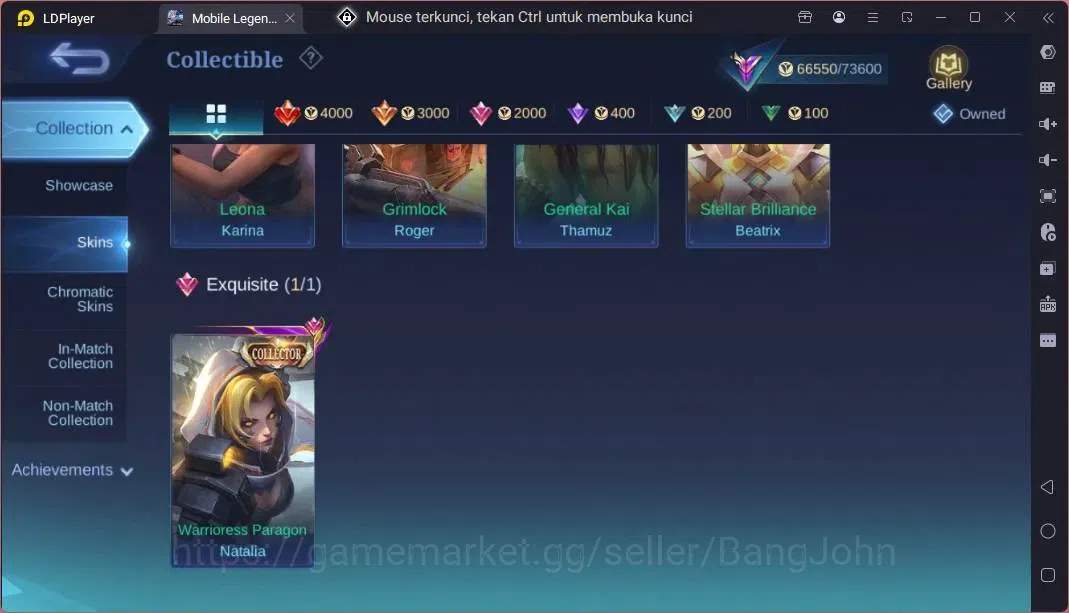 Mobile Legends: Bang Bang Accounts Global |Hero 118|Skin 292|Renowned|Prime Beatrix|K image 8