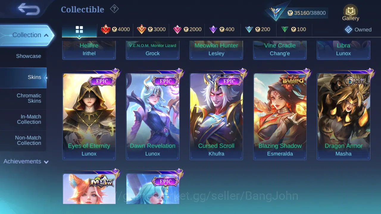 Mobile Legends: Bang Bang Accounts Hero 78 | Skin 133 | GLORY | Legend Freya | Zodiac image 10