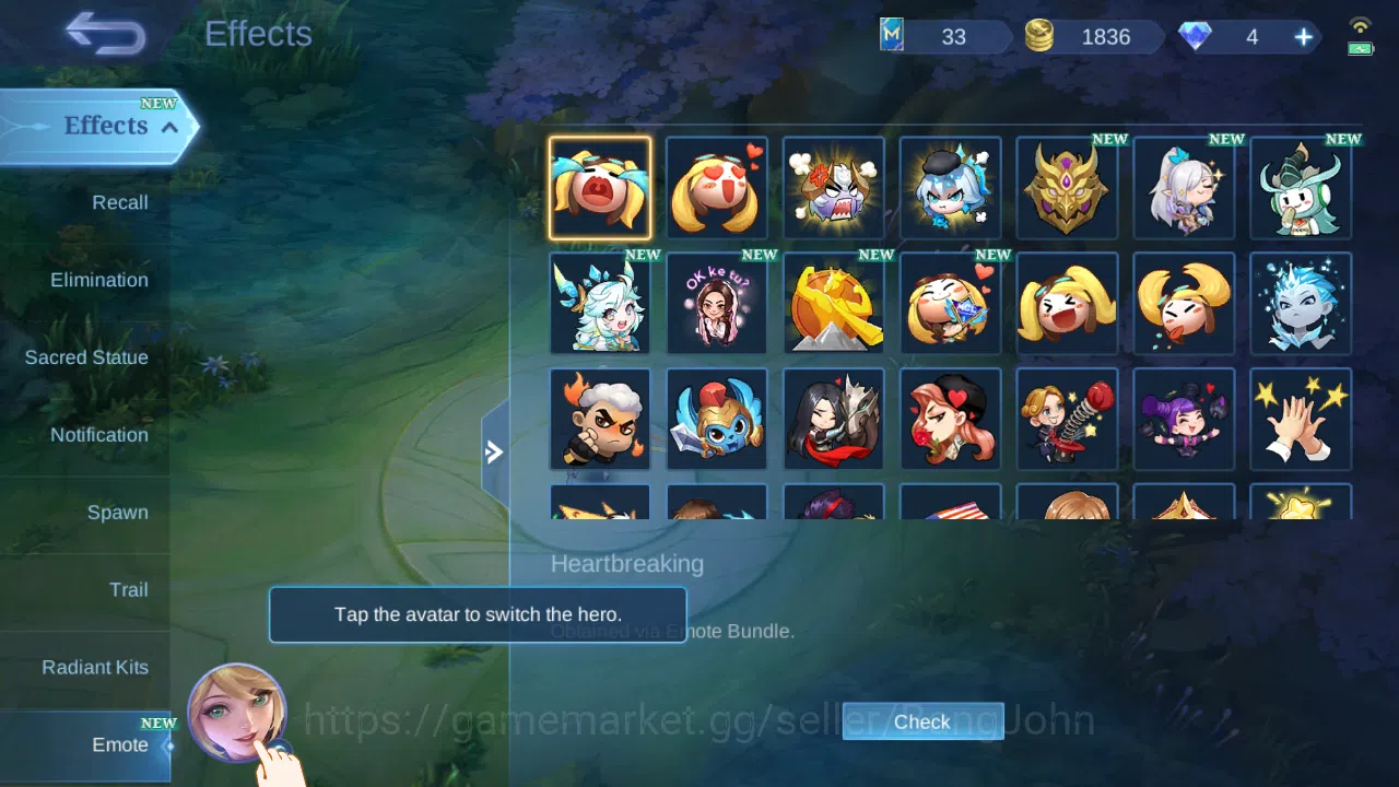Mobile Legends: Bang Bang Accounts Hero 78 | Skin 133 | GLORY | Legend Freya | Zodiac image 13