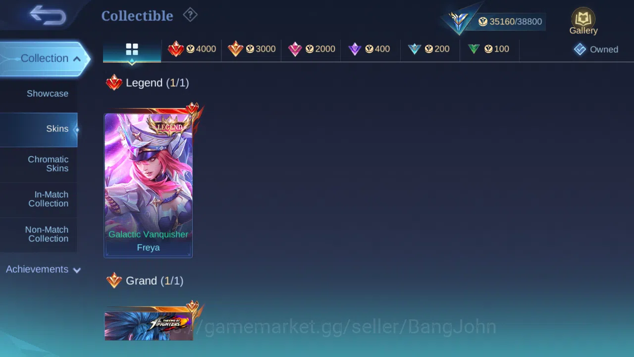 Mobile Legends: Bang Bang Accounts Hero 78 | Skin 133 | GLORY | Legend Freya | Zodiac image 5