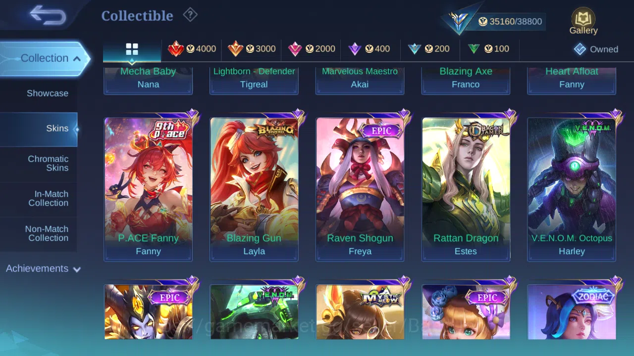 Mobile Legends: Bang Bang Accounts Hero 78 | Skin 133 | GLORY | Legend Freya | Zodiac image 8