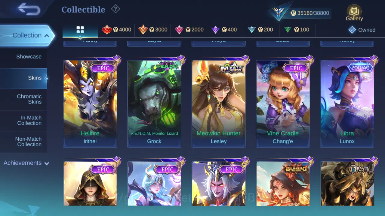 Mobile Legends: Bang Bang Accounts Hero 78 | Skin 133 | GLORY | Legend Freya | Zodiac image 9