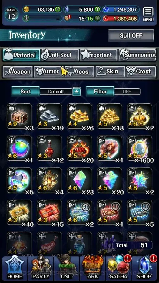 Last Cloudia Accounts GLOBAL|Rank 12|Collab Brave Frontier (Goddess Tili image 11