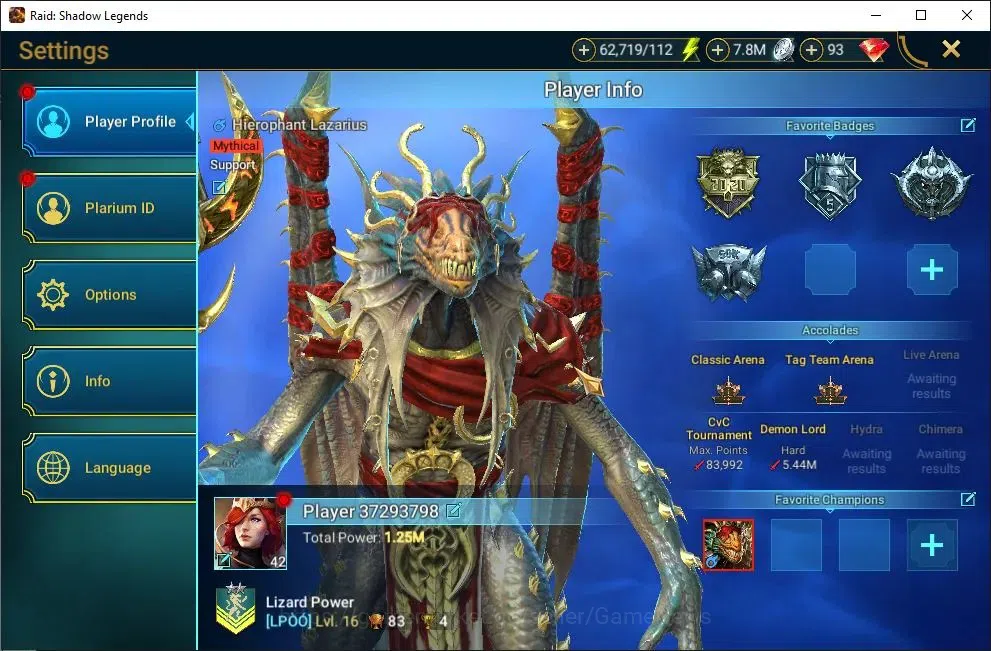 Raid: Shadow Legends Accounts Mid-Game Lv42 1,2M Power|2 Mythic(Lazarius,Androc)|26 2