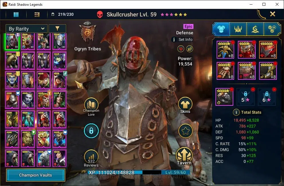Raid: Shadow Legends Accounts Mid-Game Lv42 1,2M Power|2 Mythic(Lazarius,Androc)|26 5