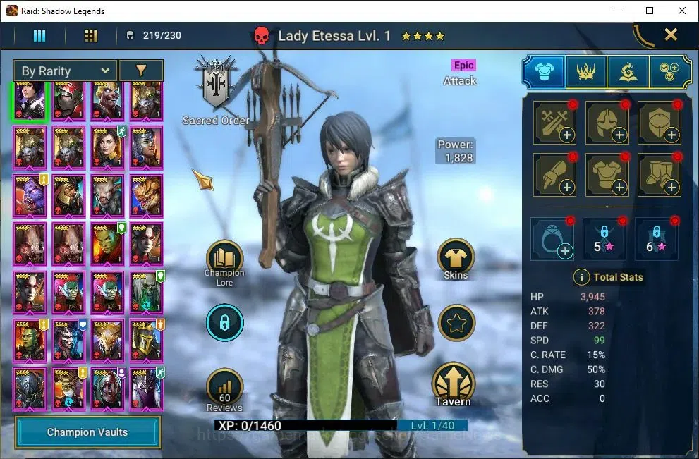 Raid: Shadow Legends Accounts Mid-Game Lv42 1,2M Power|2 Mythic(Lazarius,Androc)|26 6