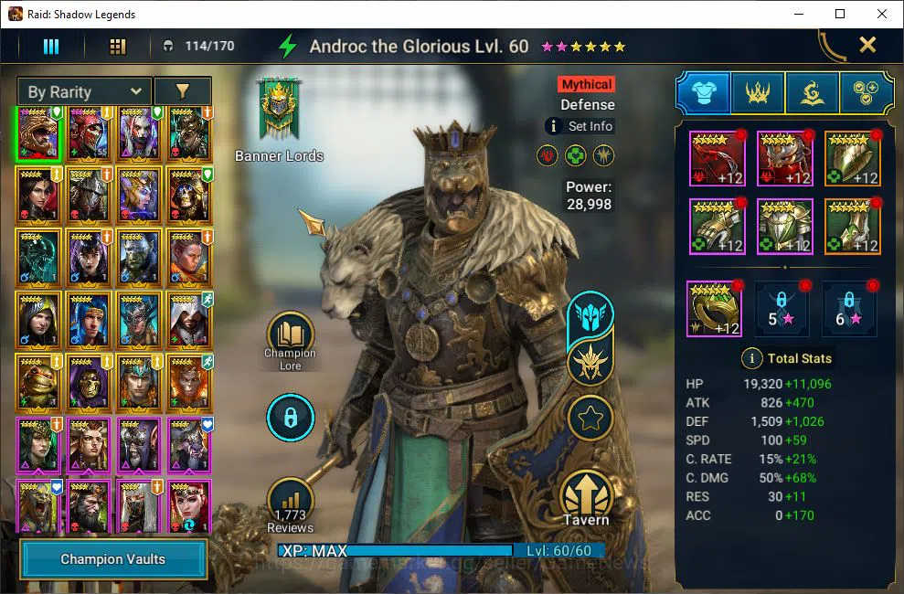 Raid: Shadow Legends Accounts Lv26 608K Power|1 Myth-Androc+24 Legendary(Xenomor image 3