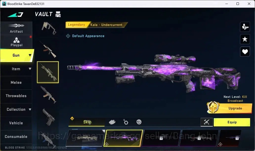 Blood Strike Accounts Others ASIA | 1 ULTRA Striker: ZERO-Agent Zero|2 LEGENDARY Gun: Kala, HK416|1 Epic Name-Changing 2