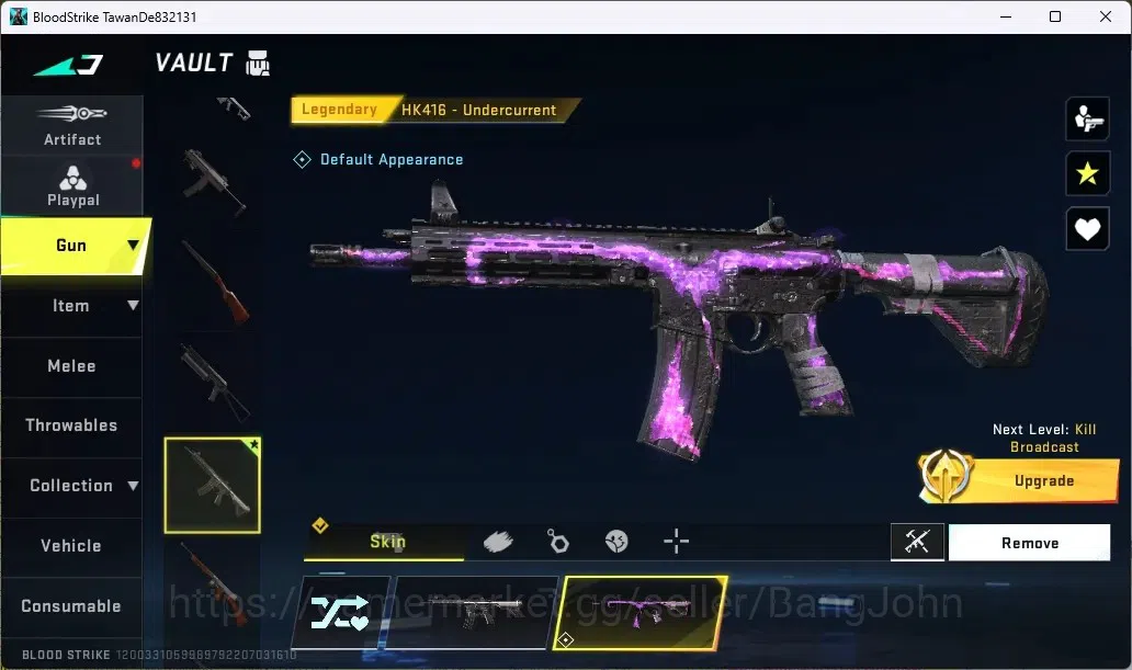 Blood Strike Accounts Others ASIA | 1 ULTRA Striker: ZERO-Agent Zero|2 LEGENDARY Gun: Kala, HK416|1 Epic Name-Changing 3