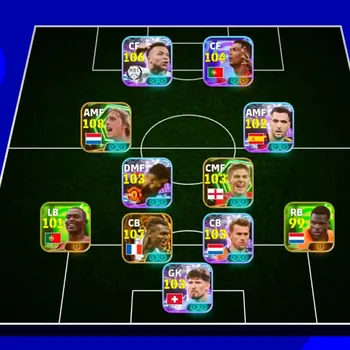 eFootball Accounts Legends & Iconic Players Johan Cruyff 108➤Kylian Mbappé 106➤Marcel Desailly 107➤Cristiano Ronaldo