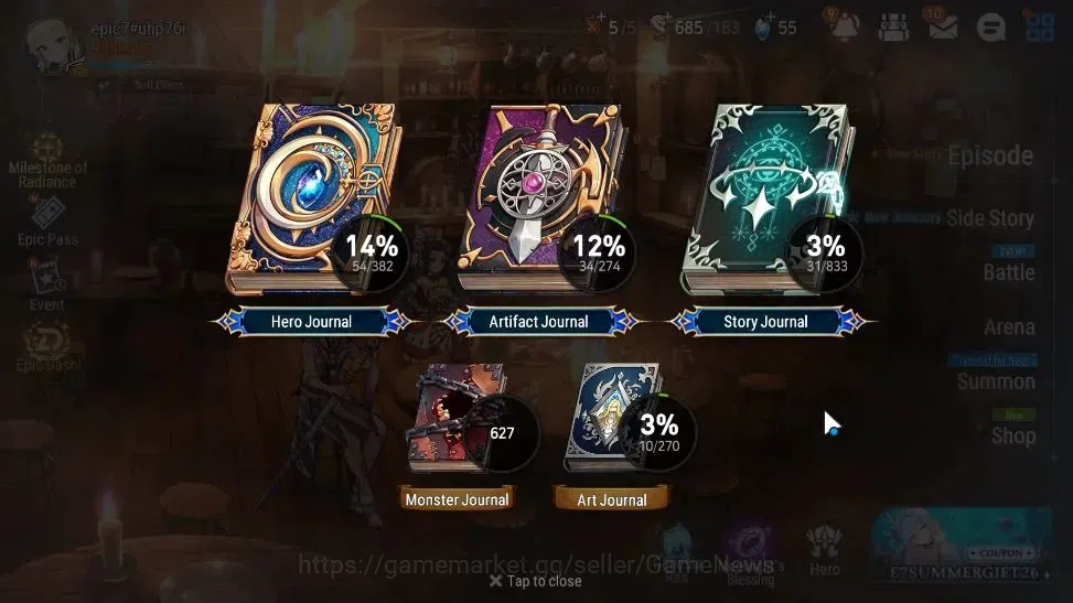 Epic Seven Accounts GLOBAL UnVerif|New Era|3 ML(Briar Witch Iseria,Str image 3