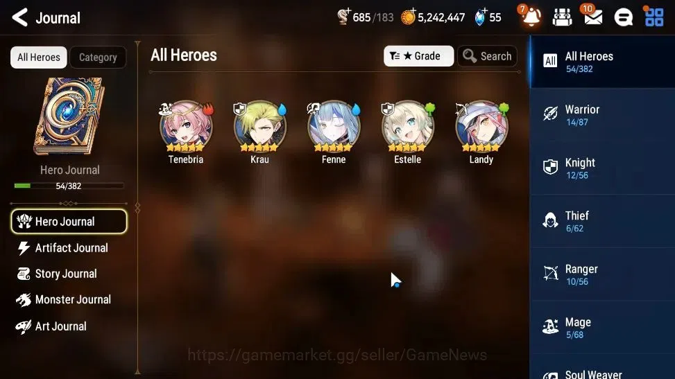 Epic Seven Accounts GLOBAL UnVerif|New Era|3 ML(Briar Witch Iseria,Str image 7