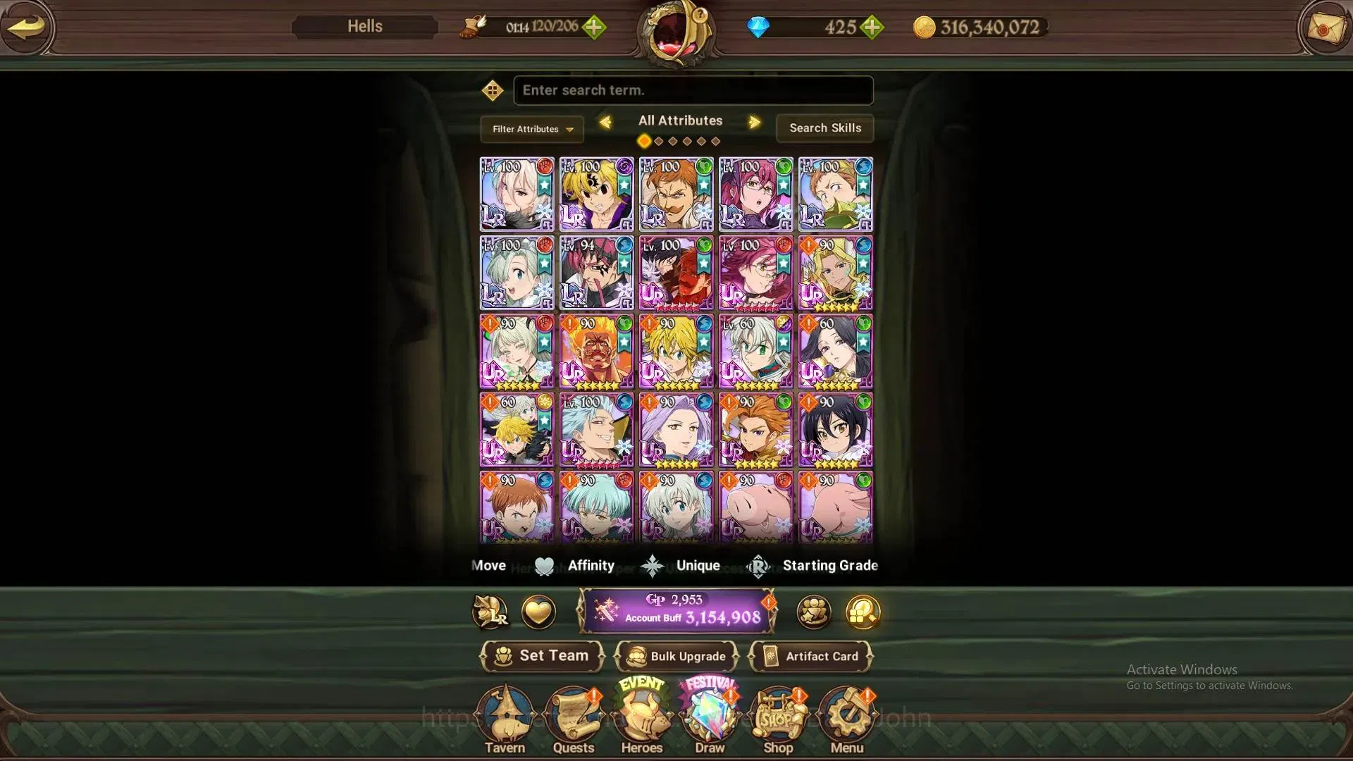 The Seven Deadly Sins: Grand Cross Accounts ASIA |3.15M CC|73 LS|LR Mesis 5/6|UR Menor 3/6,DKM image 4