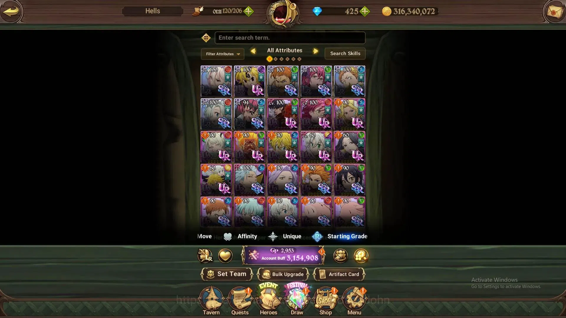 The Seven Deadly Sins: Grand Cross Accounts ASIA |3.15M CC|73 LS|LR Mesis 5/6|UR Menor 3/6,DKM image 5