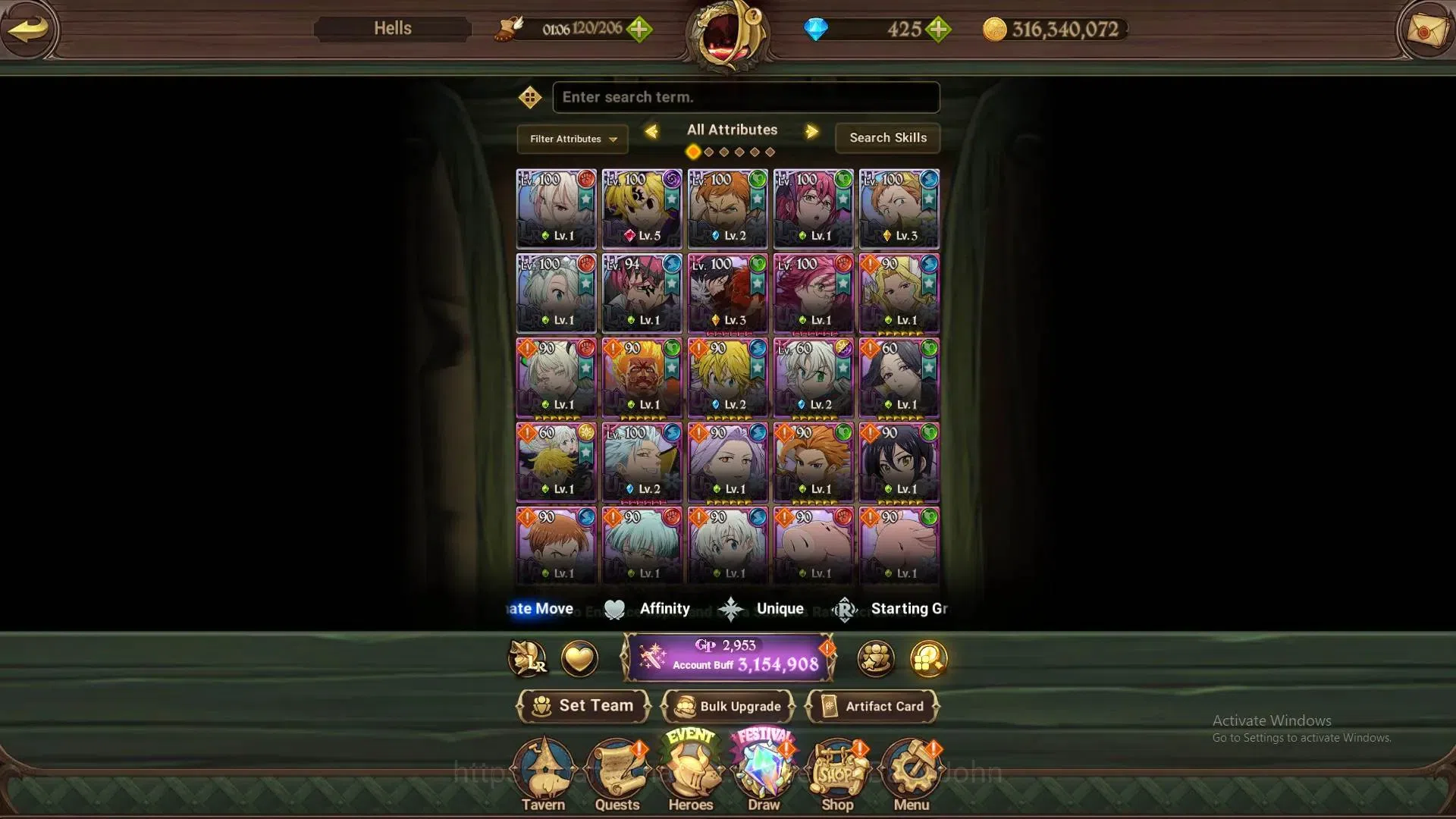The Seven Deadly Sins: Grand Cross Accounts ASIA |3.15M CC|73 LS|LR Mesis 5/6|UR Menor 3/6,DKM image 6