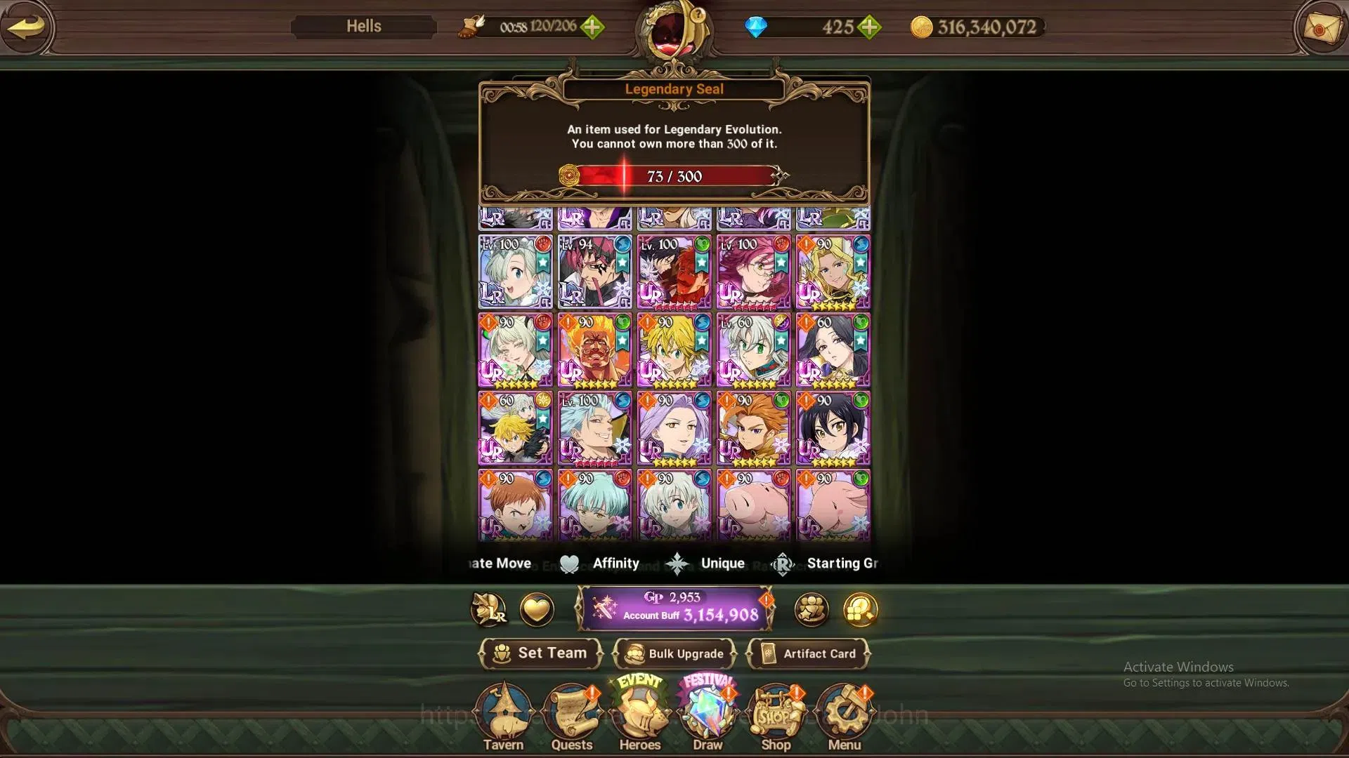 The Seven Deadly Sins: Grand Cross Accounts ASIA |3.15M CC|73 LS|LR Mesis 5/6|UR Menor 3/6,DKM image 7