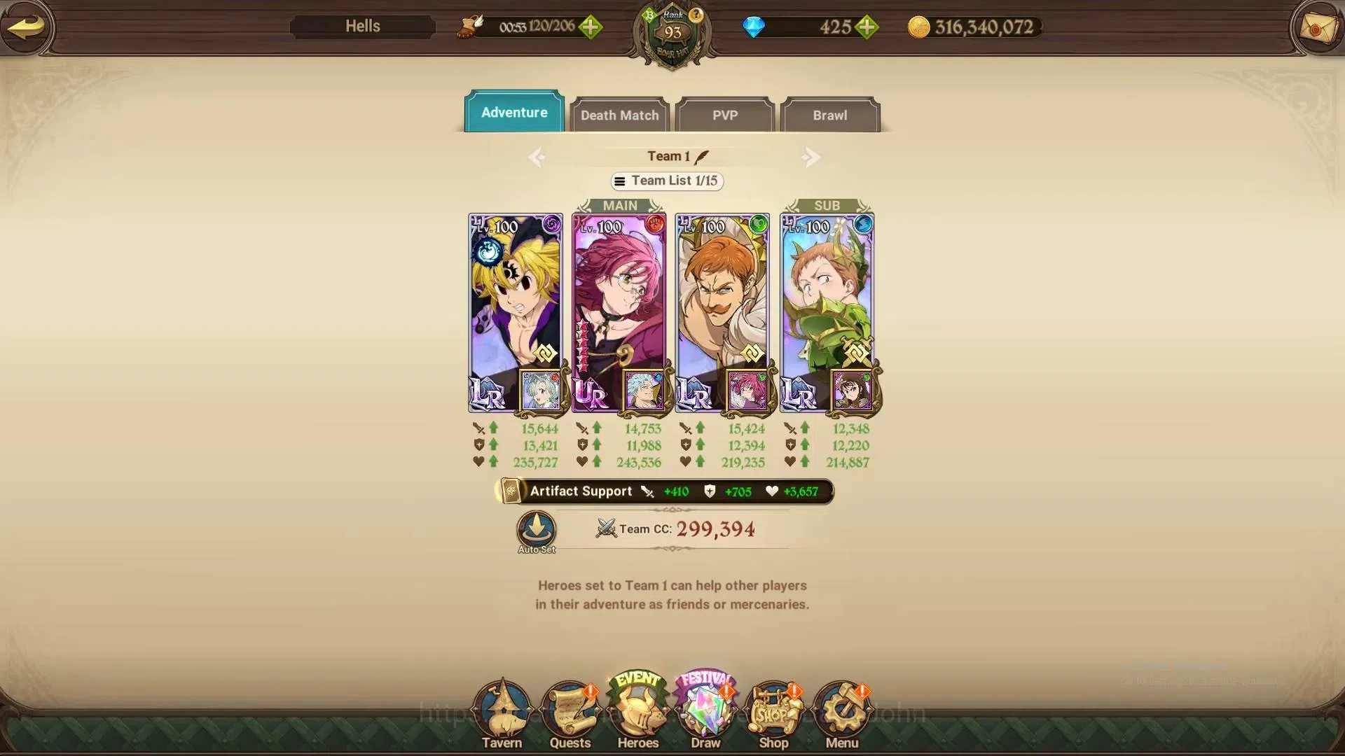 The Seven Deadly Sins: Grand Cross Accounts ASIA |3.15M CC|73 LS|LR Mesis 5/6|UR Menor 3/6,DKM image 8