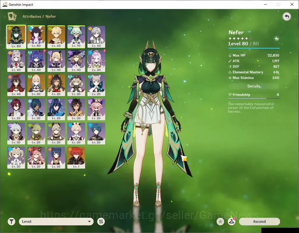 Genshin Impact Accounts ASIA|AR 49|2 Limited + 3 (*5Standard)|Nefer,Columb image 3
