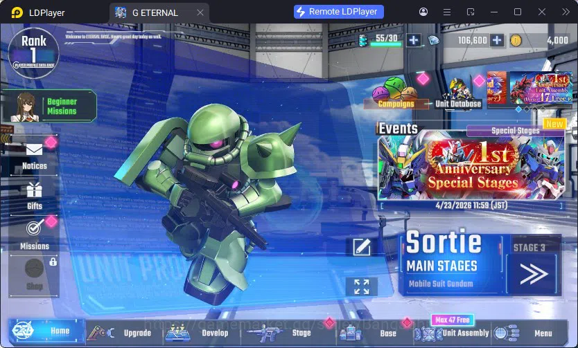 SD Gundam G Generation ETERNAL Accounts Global Rank 1 | FreshStory | 100+K Diamond, Selector Banner On, 8Gundam SSR+ 2Supp 8