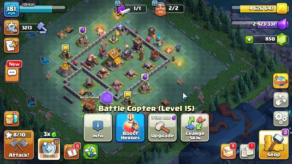 Clash of Clans Accounts LV 181|TH 14-BH 9|Limited Skin|BK 56,AQ 68,GW 37,M image 10