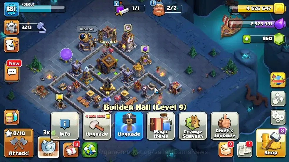 Clash of Clans Accounts LV 181|TH 14-BH 9|Limited Skin|BK 56,AQ 68,GW 37,M image 8