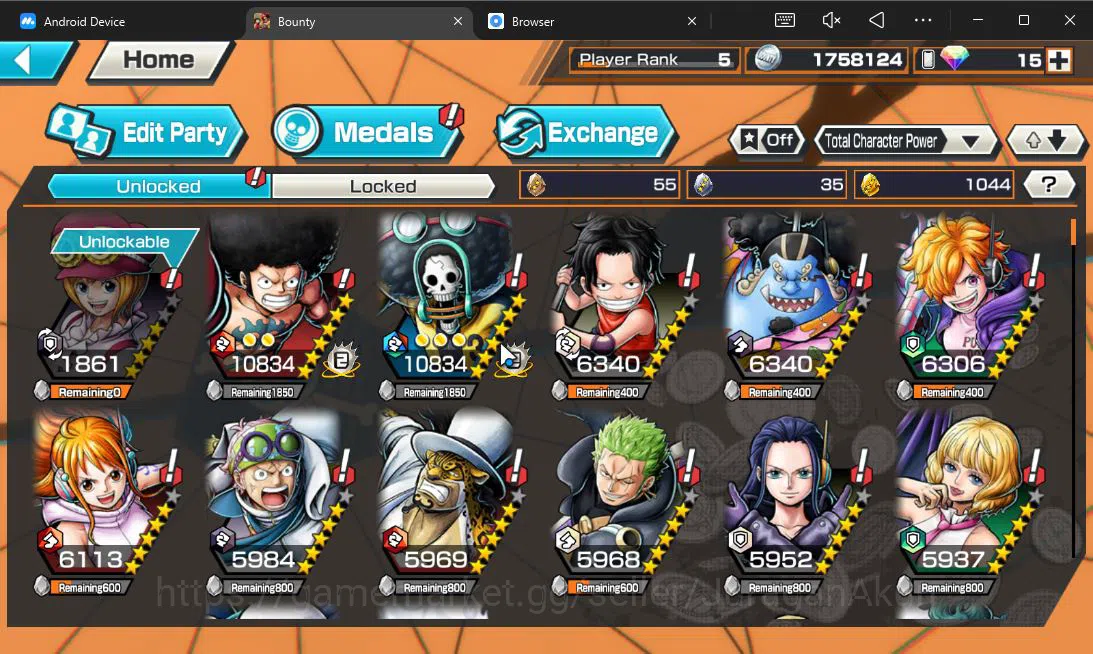 One Piece Bounty Rush Accounts Global | 2 META EX | TFE Luffy, WI Trafalgar Law | image 4