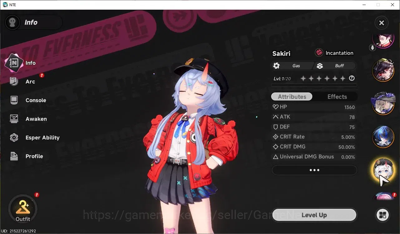 Neverness to Everness Accounts GLOBAL NA|HL 3|4 SSR|Hotori,Jiuyuan,Daffodill,Sakiri|Autumn Haze Livery + Orchid Glider|Male 4