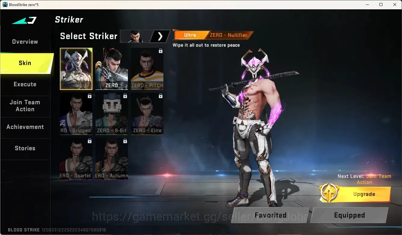 Blood Strike Accounts Others ASIA | Ultra Striker Zero - Nullifier | Check SS BS1973B 4