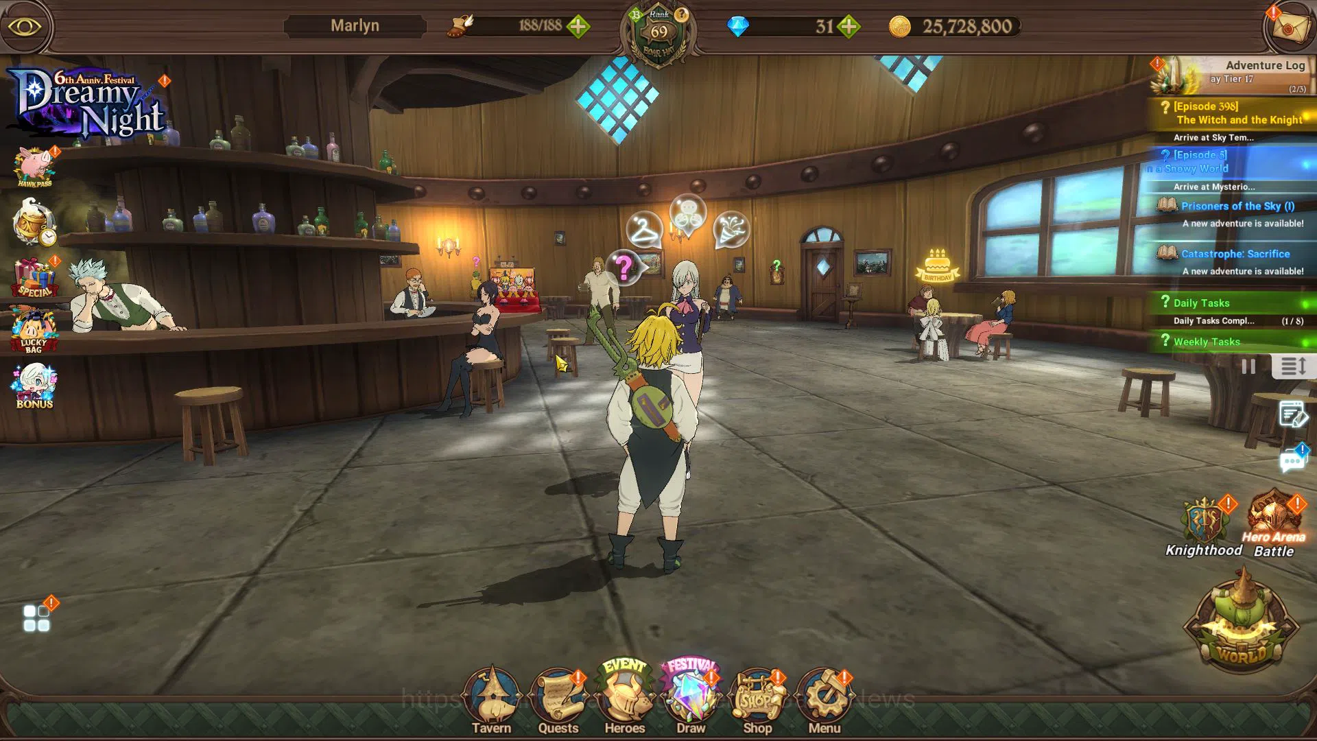 The Seven Deadly Sins: Grand Cross Midgame Asia|3,5M CC|1 LR+7 UR+Collab Fire Force|Elizabeth image 1