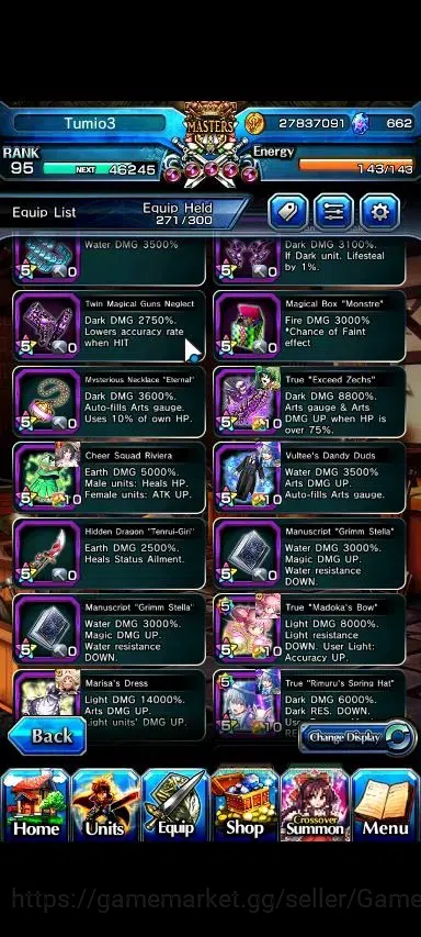Grand Summoners Accounts Global|Rank 95|662 cc|12 Ascend+4 TW|(Kamijo,Fen,R image 10