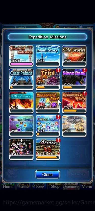 Grand Summoners Accounts Global|Rank 95|662 cc|12 Ascend+4 TW|(Kamijo,Fen,R image 6