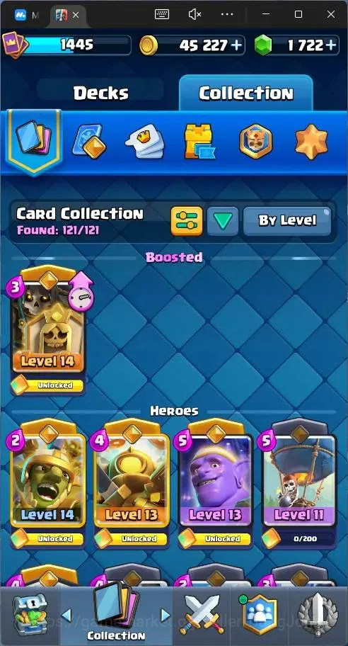 Clash Royale Accounts Global |CL 1445|KTL 14|Trophy 9324|121 Cards|1 Lv1 image 11
