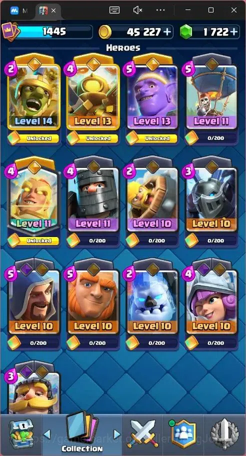 Clash Royale Accounts Global |CL 1445|KTL 14|Trophy 9324|121 Cards|1 Lv1 image 12