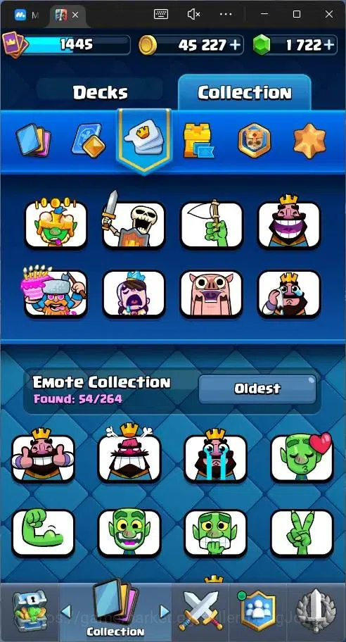 Clash Royale Accounts Global |CL 1445|KTL 14|Trophy 9324|121 Cards|1 Lv1 image 16