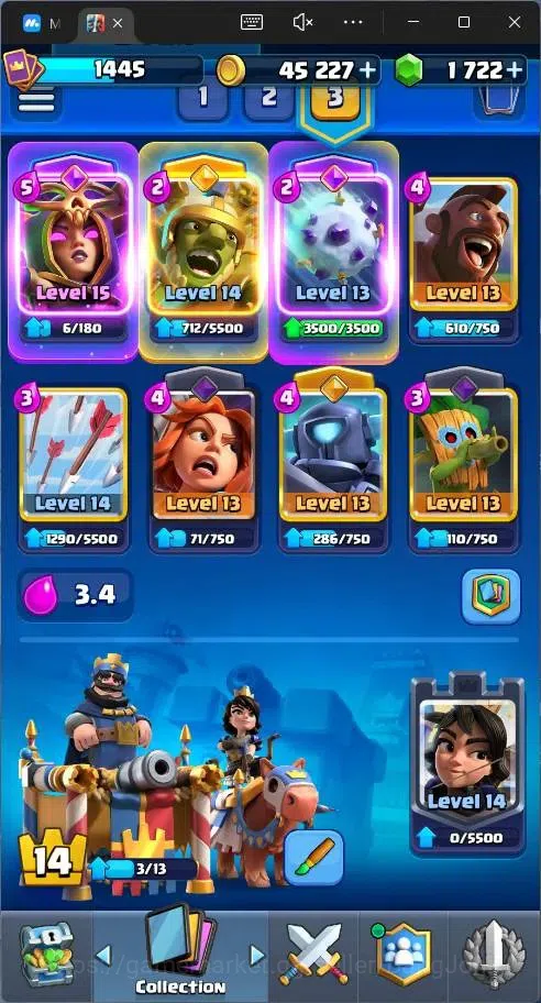 Clash Royale Accounts Global |CL 1445|KTL 14|Trophy 9324|121 Cards|1 Lv1 image 6