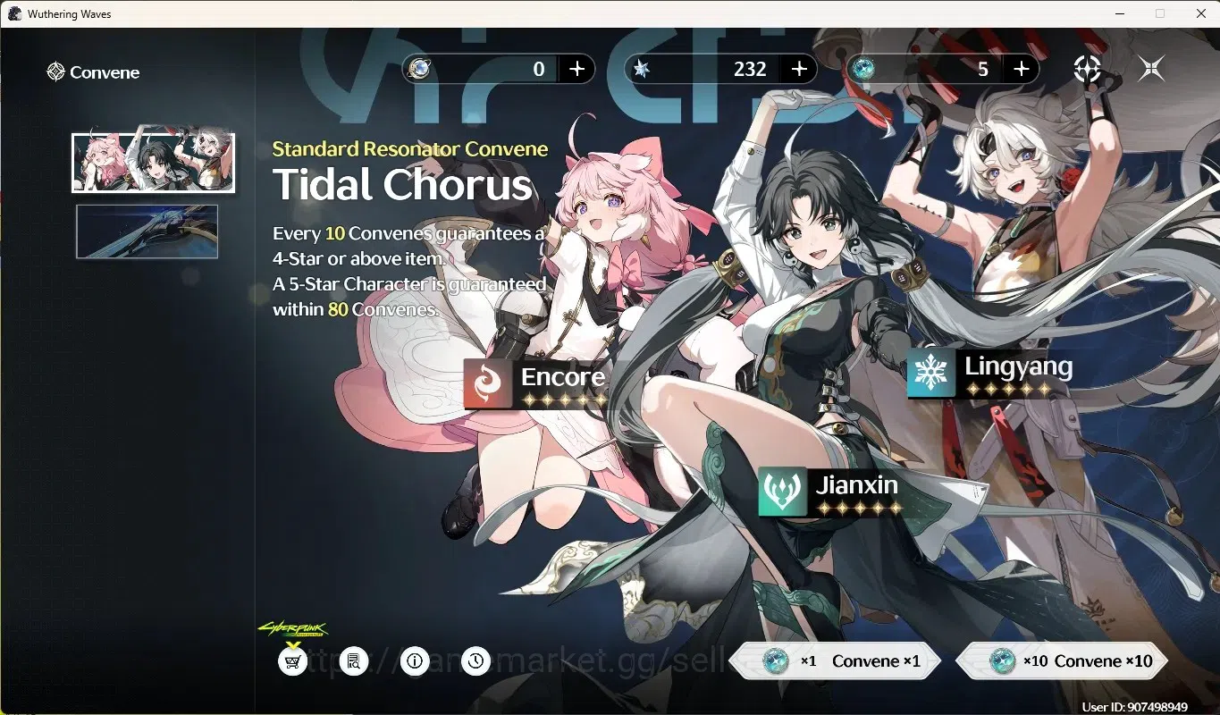 Wuthering Waves Accounts Starter SEA|UL 48|Rank 5|2 Char Limited [Galbrena RC2,Luuk Herssen RC1]+Sign,Rebecca|Mc 8