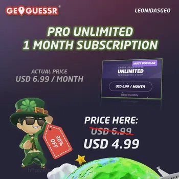 GeoGuessr Others GeoGuessr  Subscription to YOUR ACCCOUNT | Pro Unlimited 1 Month