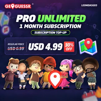 GeoGuessr Others GeoGuessr  Subscription to YOUR ACCCOUNT | Pro Unlimited 1 Month