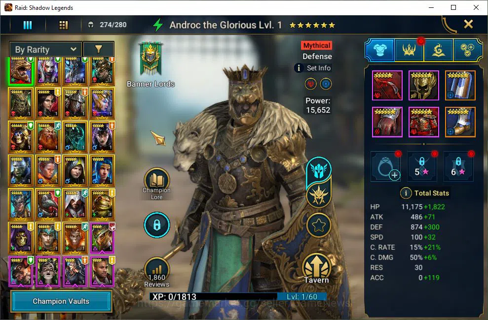 Raid: Shadow Legends Accounts Starter Lv7 758K Power|1 Mythic(Androc)+22 3