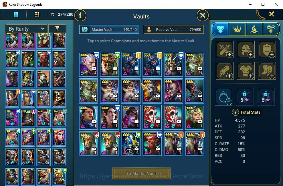 Raid: Shadow Legends Accounts Starter Lv7 758K Power|1 Mythic(Androc)+22 8